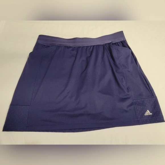 Adidas Navy Skort With Swiss Dot Trim Womens Size Medium - Picture 1 of 8